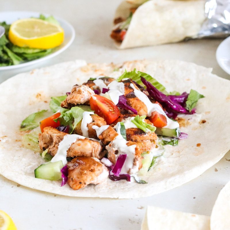Chicken Shish Kebab Wraps (Roll) My Morning Mocha