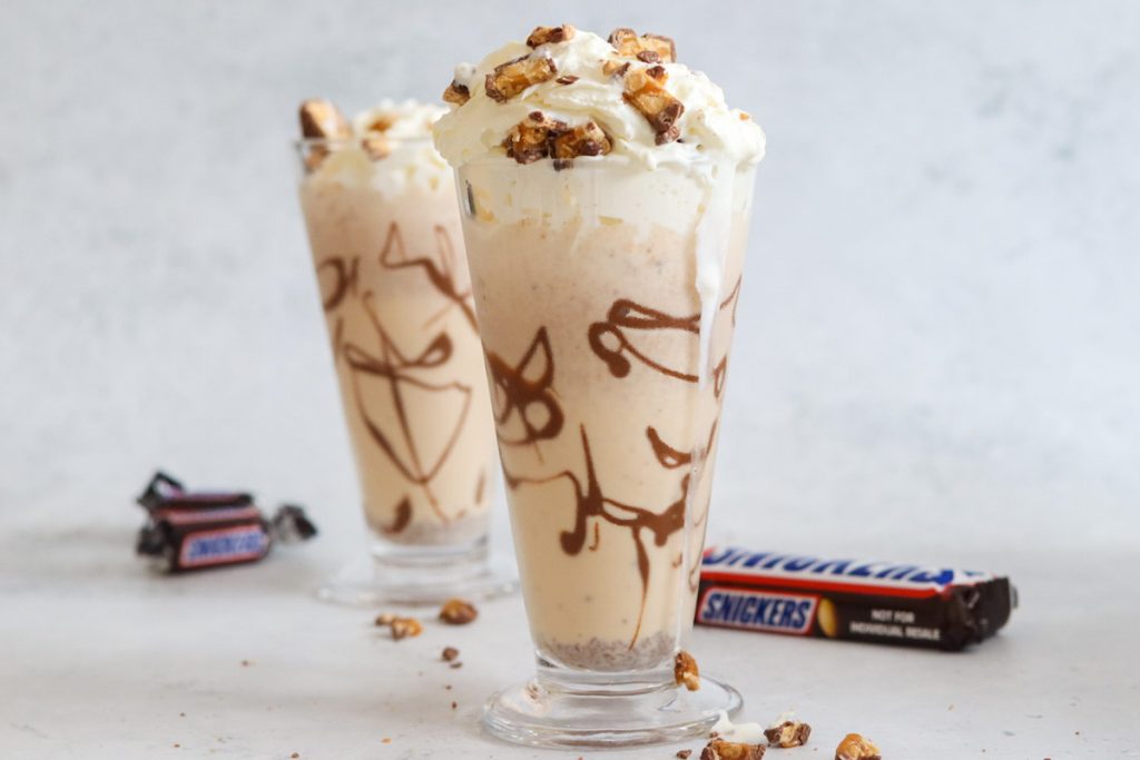 Snickers Milkshake Recipe My Morning Mocha