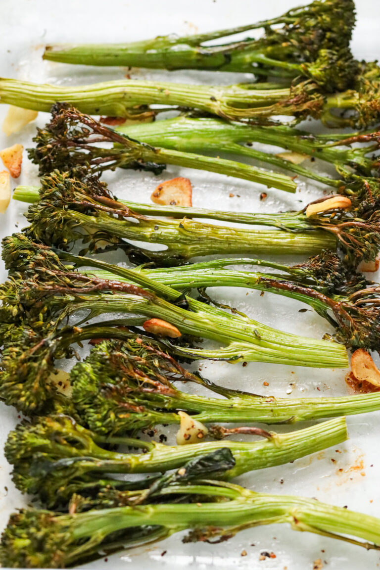 Roasted Tenderstem Broccoli (With Garlic) - My Morning Mocha