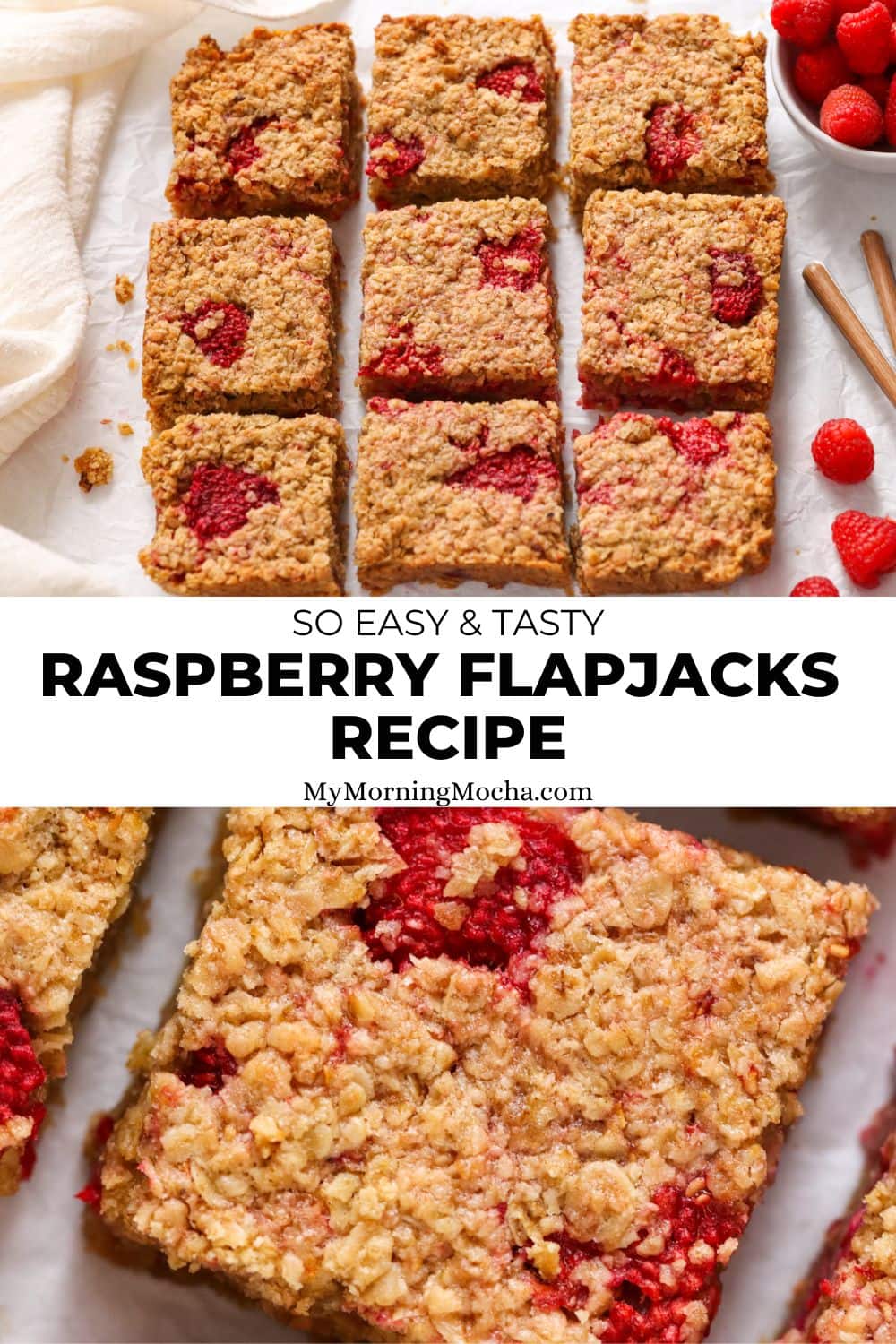Raspberry Flapjacks (So Tasty) - My Morning Mocha