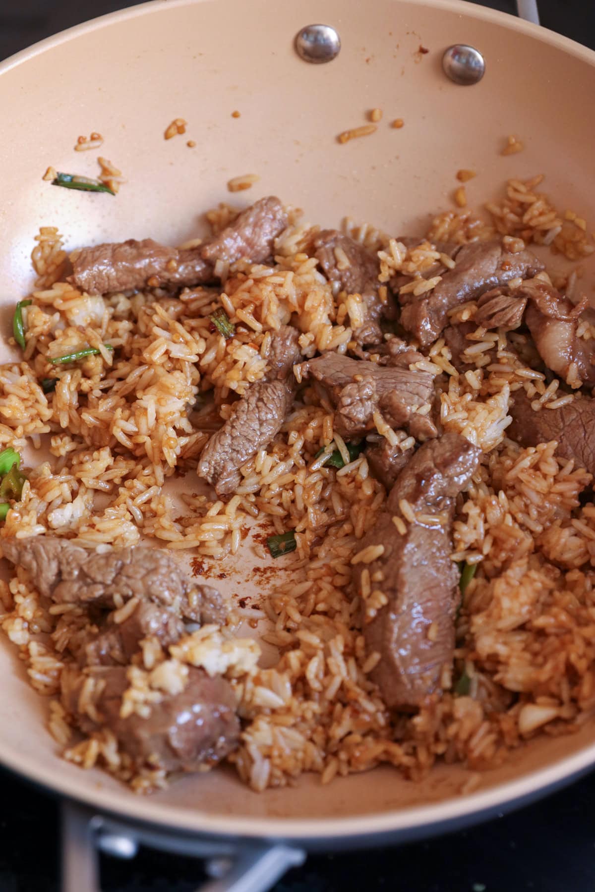 beef added to rice