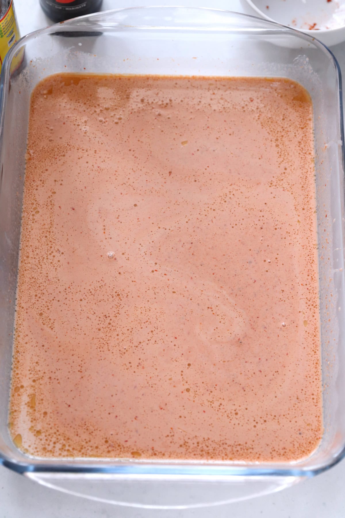 red curry sauce mixed together