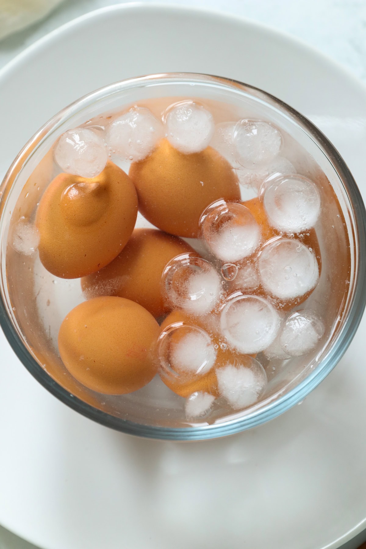 eggs in ice bath