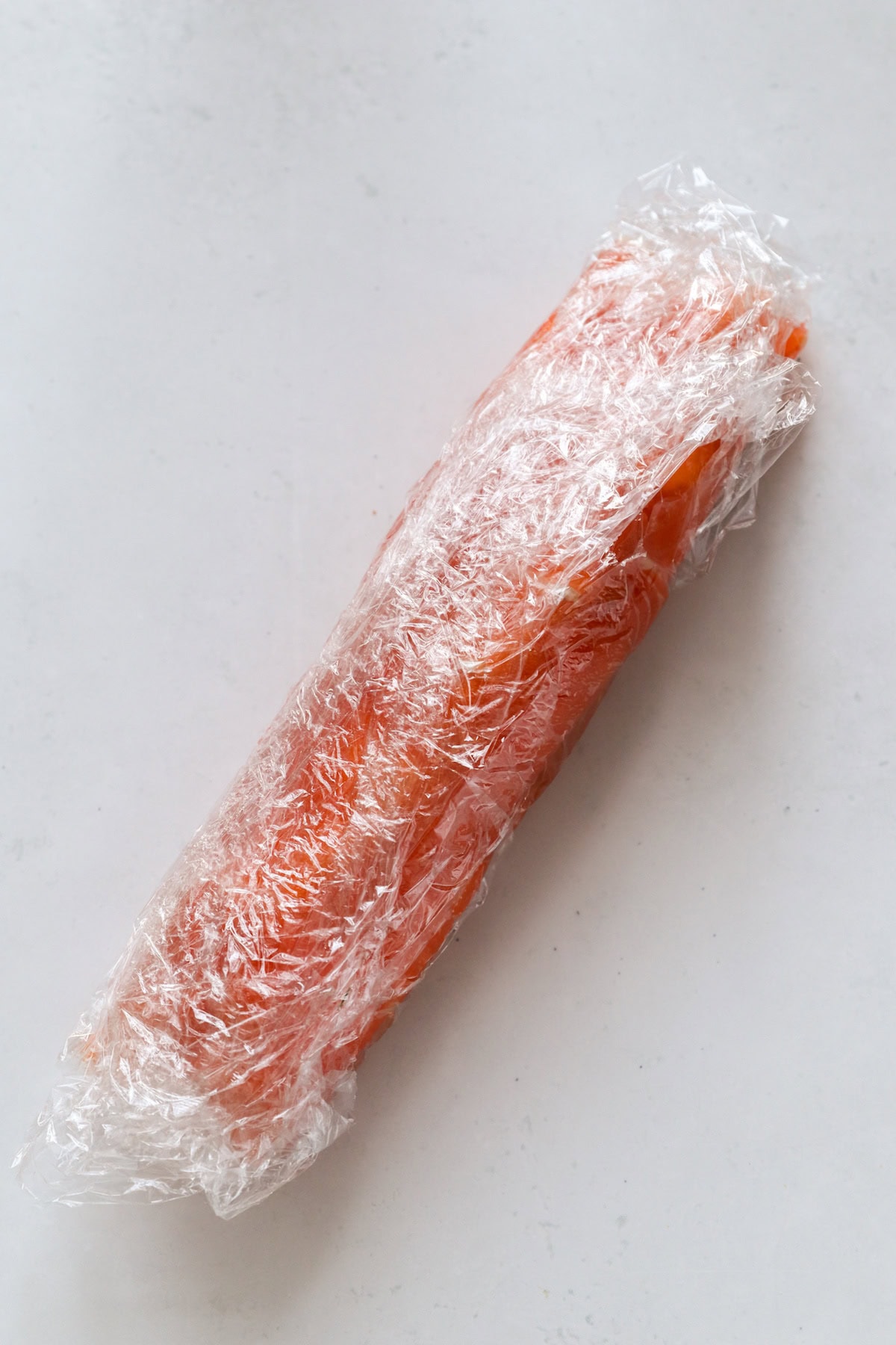 salmon rolled into a roulade