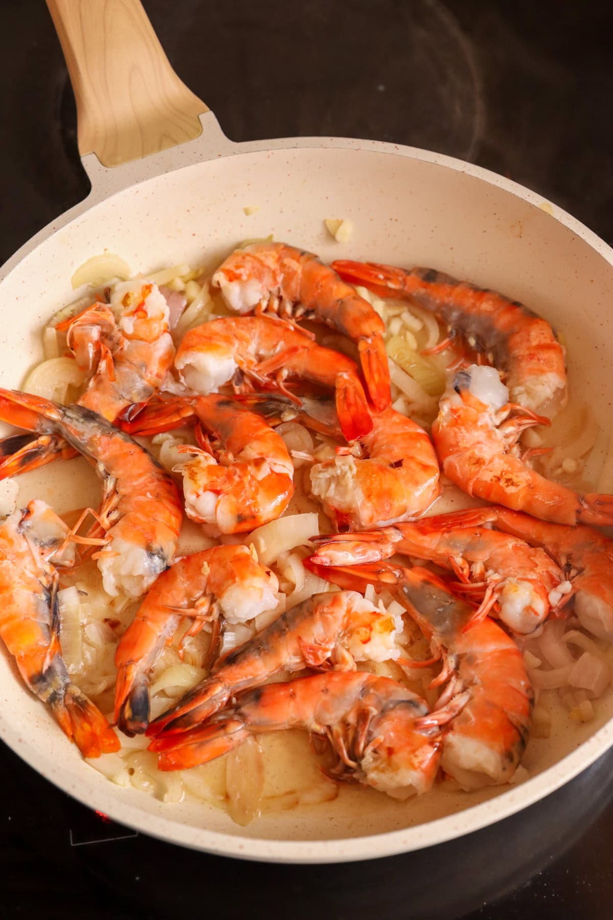 prawns, garlic and shallots