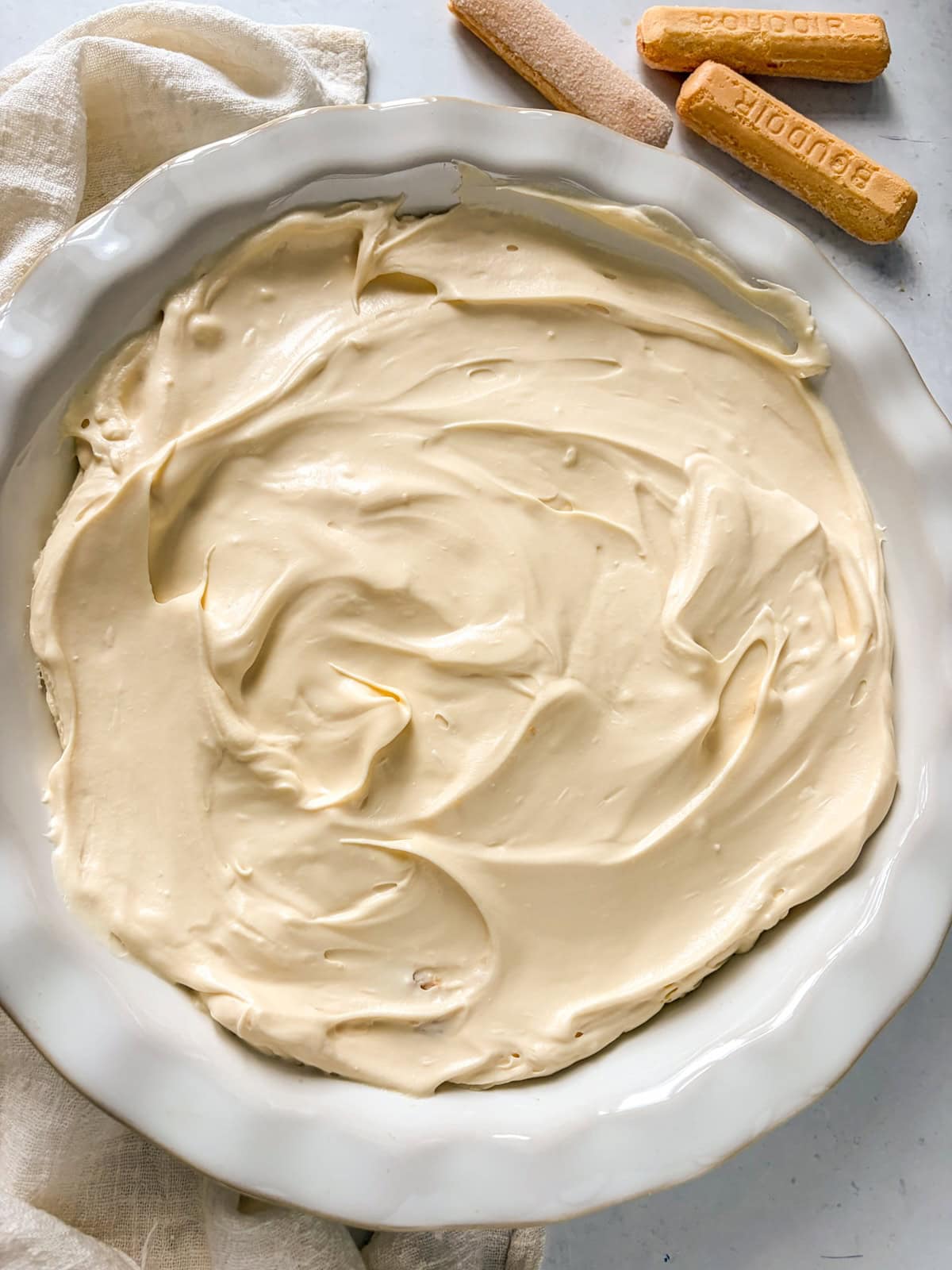 top tiramisu layer
